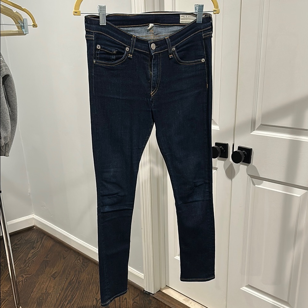 Rag and Bone Skinny Capri Jeans with Slim Fit and Rich Color
